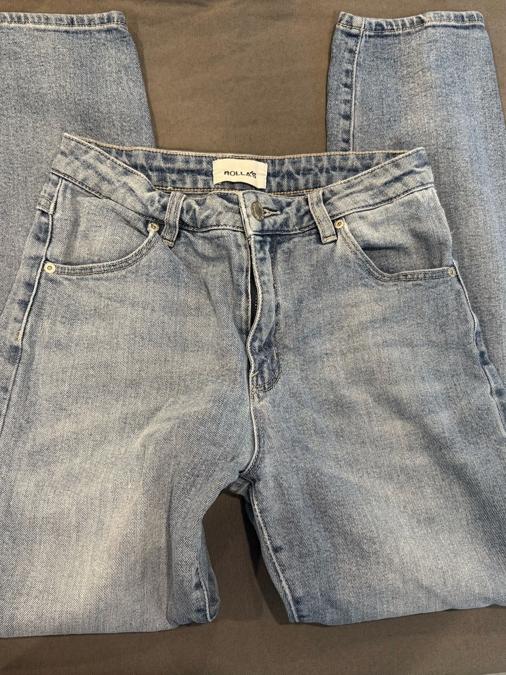ROLLA'S Women's Light Blue Miller Skinny Mid Rise Jeans Retro Boho Y2K Size 27